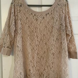 Express size L khaki mesh shirt